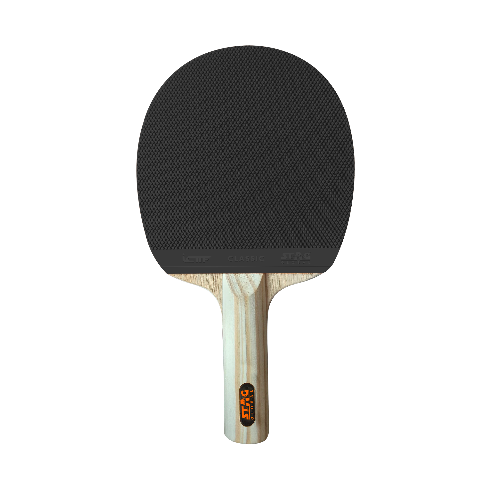 Stag Global ICTTF HardBat Oval Shape Racket – Black & Blue